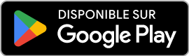 L'application est disponible sur le play store