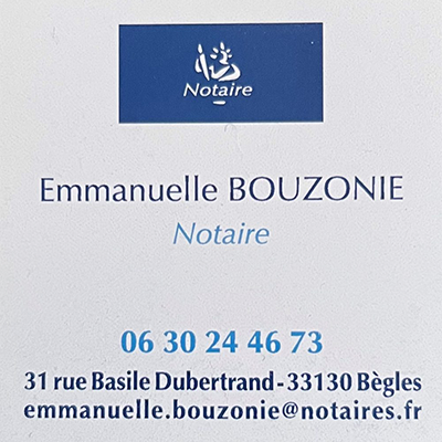 Étude Notariale Emmanuelle BOUZONIE - Adhérent Territoire d'Entrepreneurs club Bègles