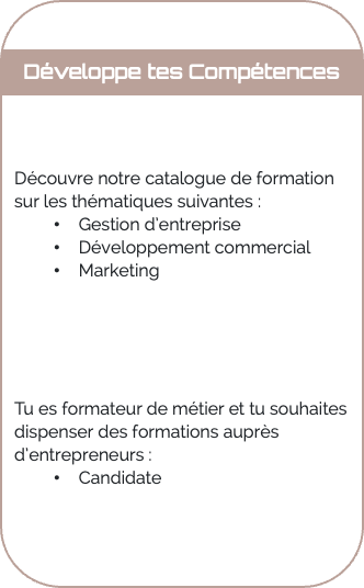 Développe tes compétences Territoire d'Entrepreneurs